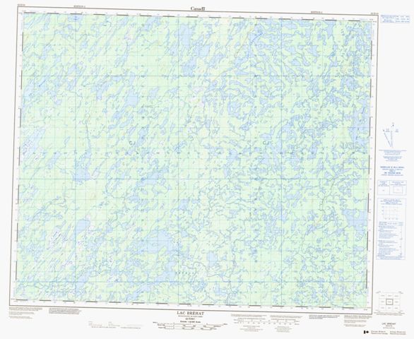 Lac Brehat Topographic Paper Map 023D10 at 1:50,000 scale