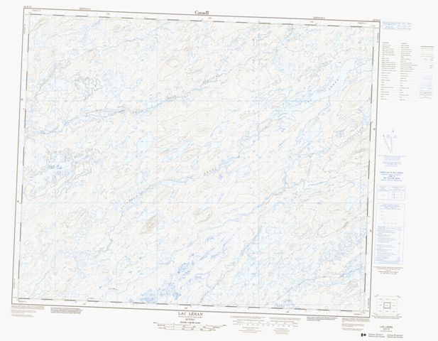 Lac Leran Topographic Paper Map 023D12 at 1:50,000 scale