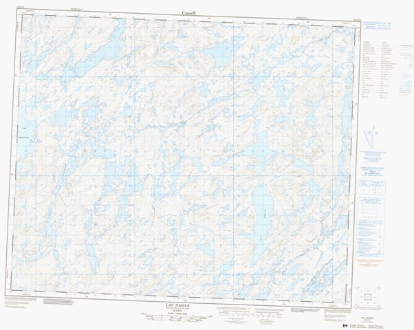 Lac Daran Topographic Paper Map 023D13 at 1:50,000 scale