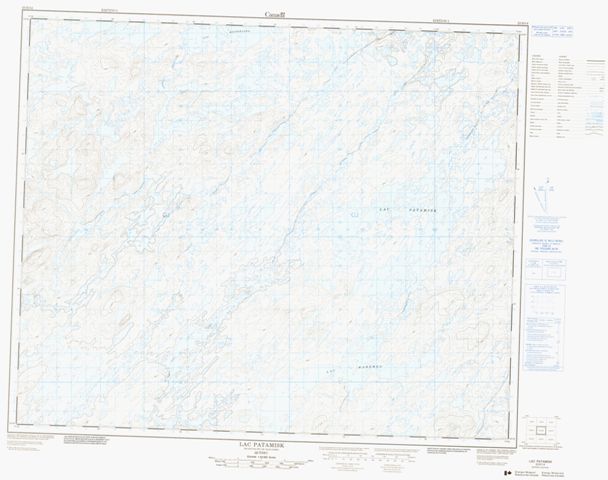 Lac Patamisk Topographic Paper Map 023D14 at 1:50,000 scale