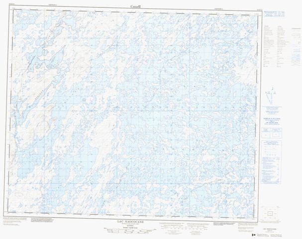 Lac Naococane Topographic Paper Map 023D15 at 1:50,000 scale