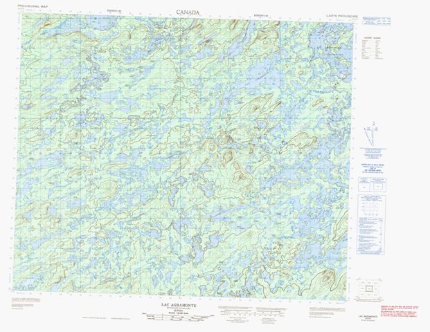 Lac Agramonte Topographic Paper Map 023E06 at 1:50,000 scale