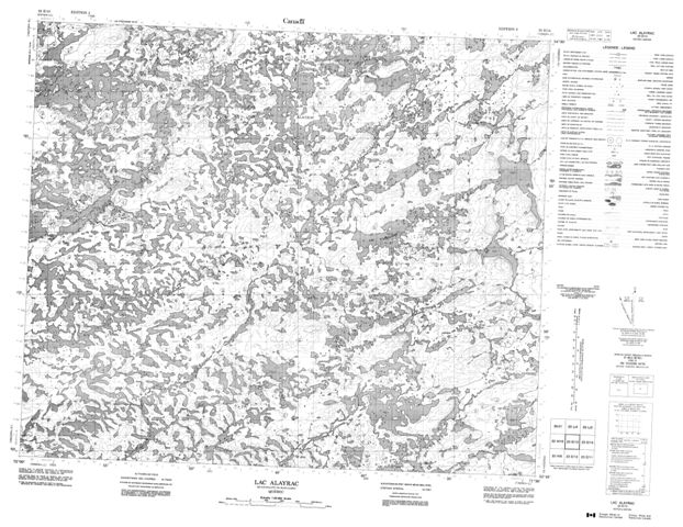 Lac Alayrac Topographic Paper Map 023E13 at 1:50,000 scale