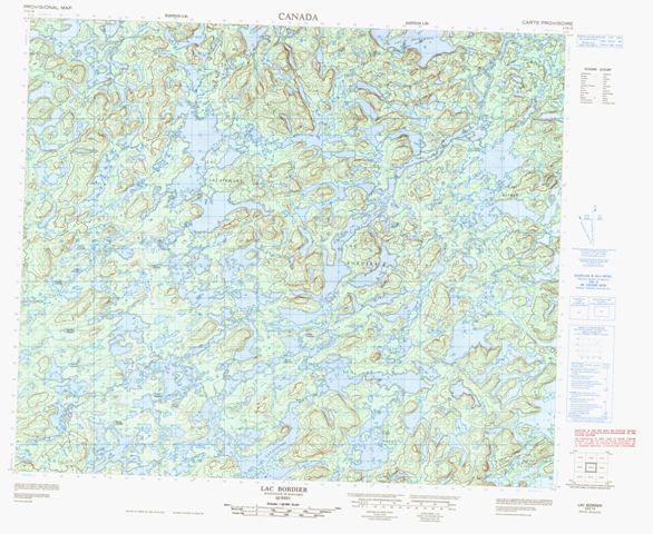 Lac Bordier Topographic Paper Map 023E14 at 1:50,000 scale