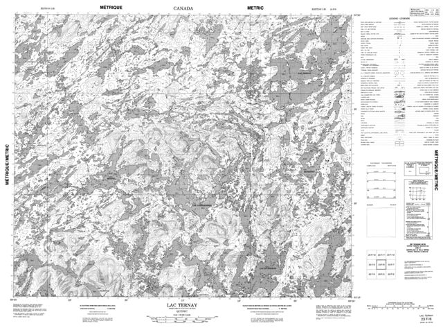 Lac Ternay Topographic Paper Map 023F06 at 1:50,000 scale