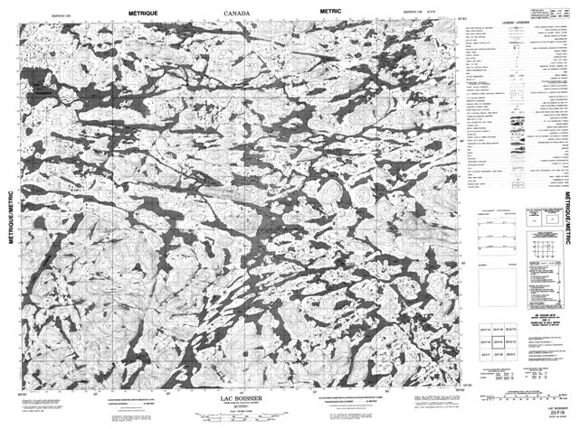 Lac Boissier Topographic Paper Map 023F09 at 1:50,000 scale