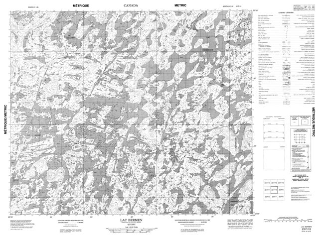 Lac Bermen Topographic Paper Map 023F10 at 1:50,000 scale