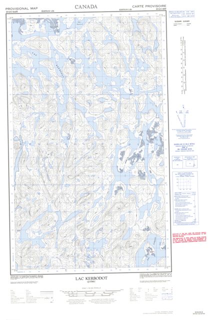 Lac Kerbodot Topographic Paper Map 023G05E at 1:50,000 scale