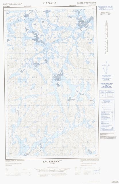 Lac Kerbodot Topographic Paper Map 023G05W at 1:50,000 scale