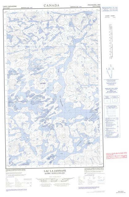 Lac La Jannaye Topographic Paper Map 023G12E at 1:50,000 scale