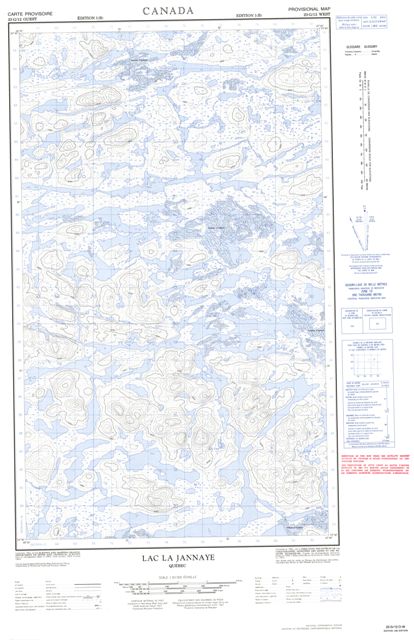 Lac La Jannaye Topographic Paper Map 023G12W at 1:50,000 scale