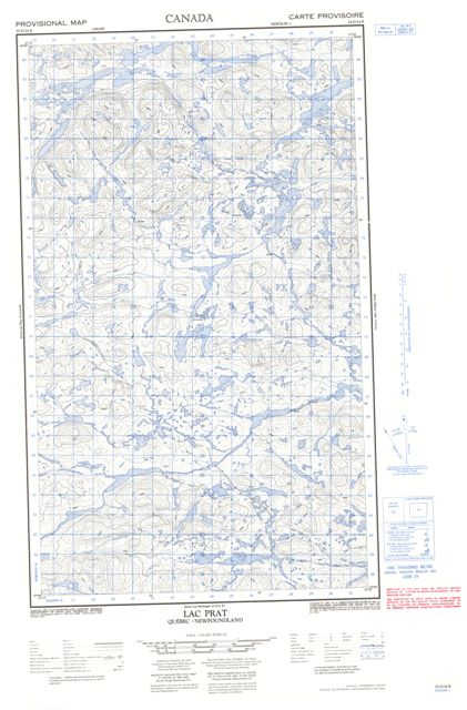 Lac Prat Topographic Paper Map 023G14E at 1:50,000 scale
