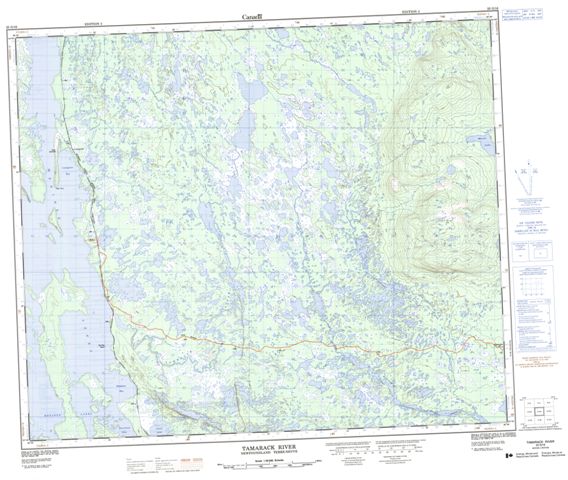 Tamarack River Topographic Paper Map 023G16 at 1:50,000 scale
