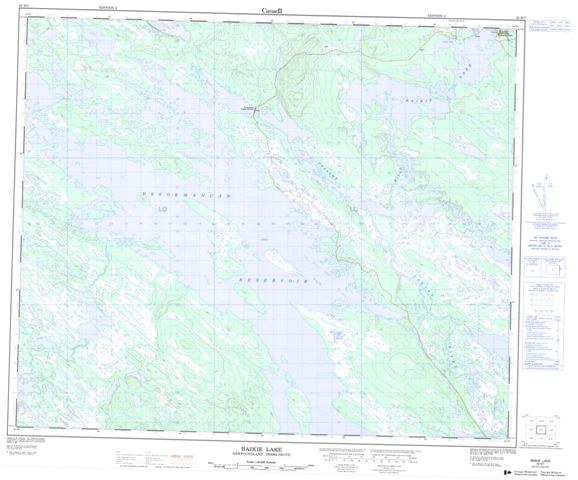 Baikie Lake Topographic Paper Map 023H07 at 1:50,000 scale