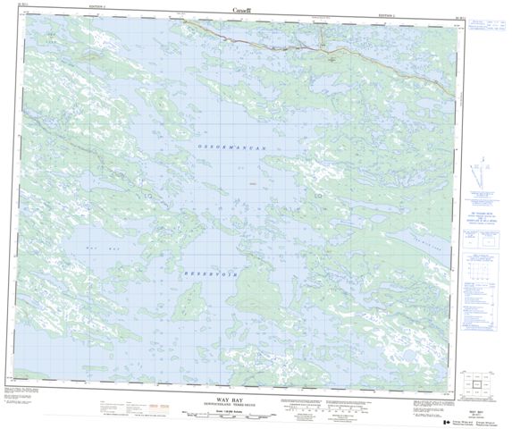 Way Bay Topographic Paper Map 023H11 at 1:50,000 scale
