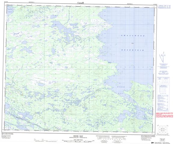 Hook Bay Topographic Paper Map 023H16 at 1:50,000 scale