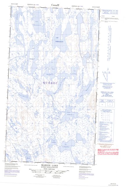 Marion Lake Topographic Paper Map 023I13E at 1:50,000 scale
