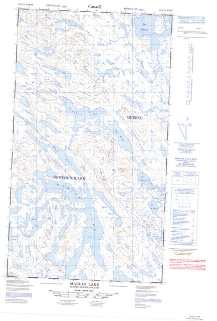 Marion Lake Topographic Paper Map 023I13W at 1:50,000 scale