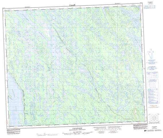 Cavanagh Topographic Paper Map 023J01 at 1:50,000 scale