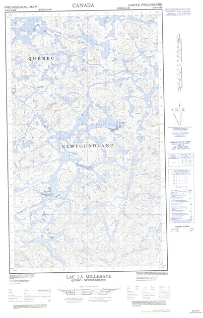 Lac La Milleraye Topographic Paper Map 023J04E at 1:50,000 scale