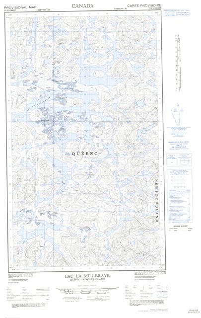 Lac La Milleraye Topographic Paper Map 023J04W at 1:50,000 scale