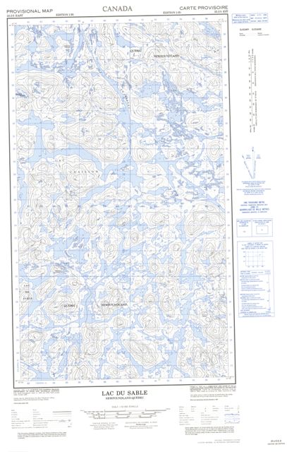 Sandy Lake Topographic Paper Map 023J05E at 1:50,000 scale