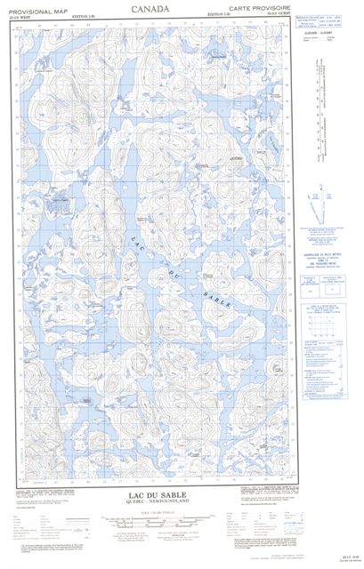 Sandy Lake Topographic Paper Map 023J05W at 1:50,000 scale