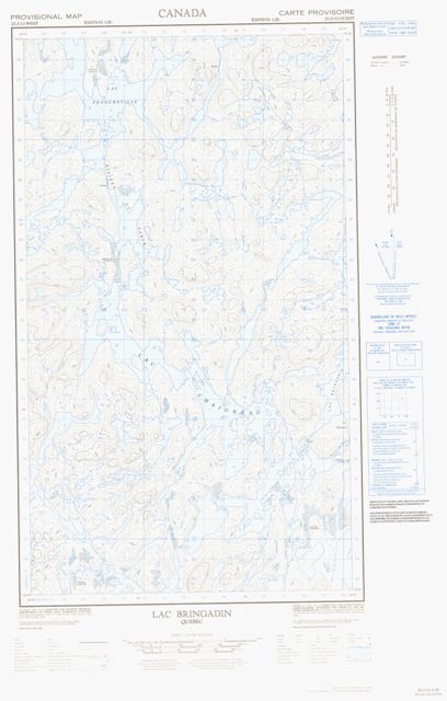 Lac Bringadin Topographic Paper Map 023J13W at 1:50,000 scale