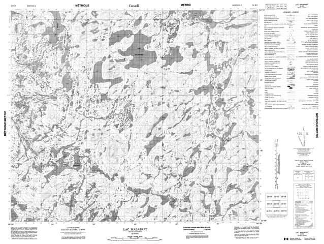 Lac Malapart Topographic Paper Map 023K02 at 1:50,000 scale