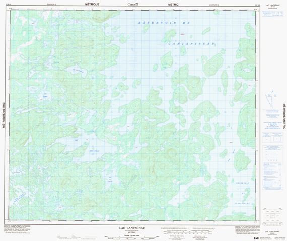 Lac Lantagnac Topographic Paper Map 023K06 at 1:50,000 scale