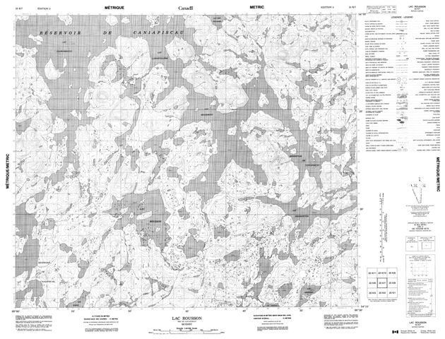 Lac Rousson Topographic Paper Map 023K07 at 1:50,000 scale
