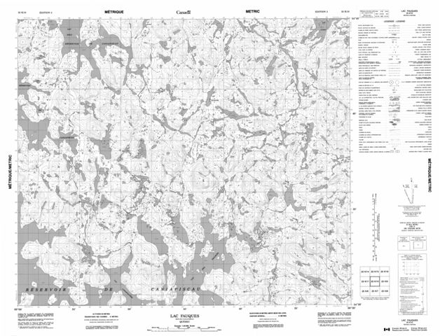 Lac Fauques Topographic Paper Map 023K10 at 1:50,000 scale