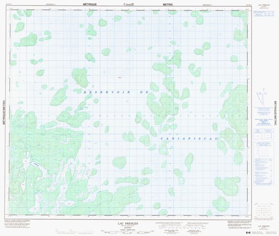 Lac Presles Topographic Paper Map 023K11 at 1:50,000 scale
