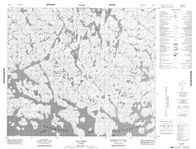 Lac Lagny Topographic Paper Map 023K14 at 1:50,000 scale
