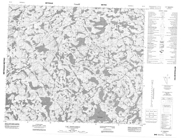 Lac Desnambuc Topographic Paper Map 023L03 at 1:50,000 scale