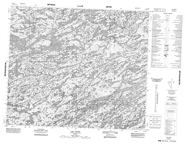 Lac Vinet Topographic Paper Map 023L05 at 1:50,000 scale