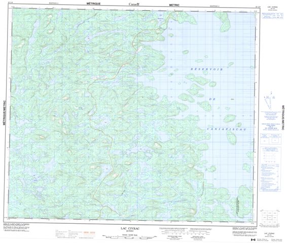 Lac Civrac Topographic Paper Map 023L09 at 1:50,000 scale