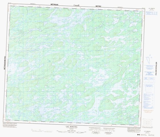 Lac Robutel Topographic Paper Map 023L12 at 1:50,000 scale