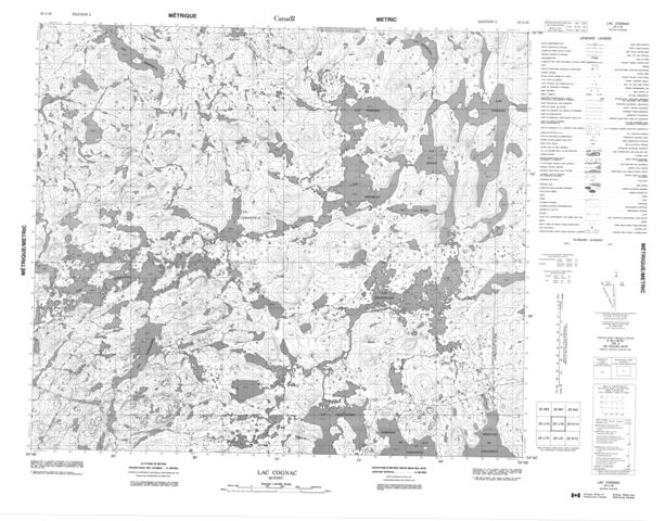 Lac Cognac Topographic Paper Map 023L16 at 1:50,000 scale
