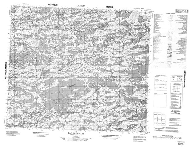 Lac Bresolles Topographic Paper Map 023M04 at 1:50,000 scale