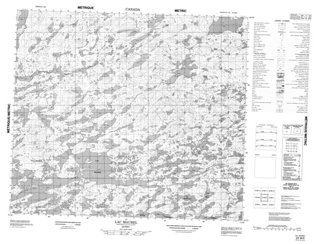 Lac Maurel Topographic Paper Map 023M06 at 1:50,000 scale