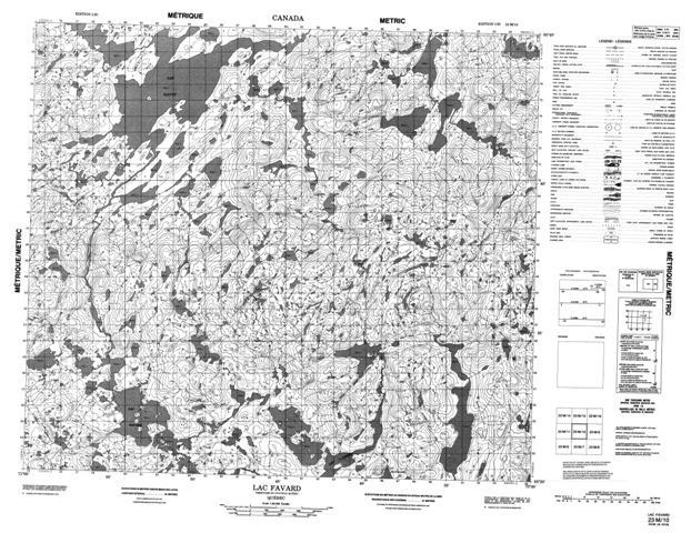 Lac Favard Topographic Paper Map 023M10 at 1:50,000 scale