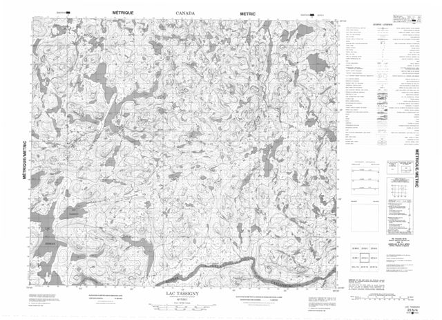 Lac Tassigny Topographic Paper Map 023N04 at 1:50,000 scale