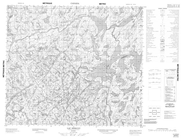 Lac Serigny Topographic Paper Map 023N05 at 1:50,000 scale