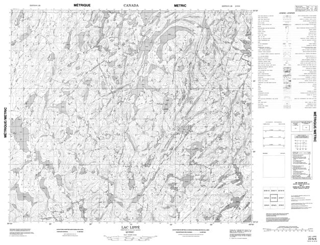 Lac Lippe Topographic Paper Map 023N06 at 1:50,000 scale