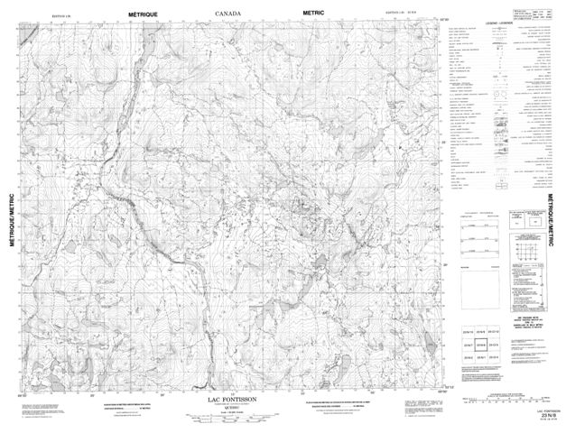 Lac Fontisson Topographic Paper Map 023N08 at 1:50,000 scale