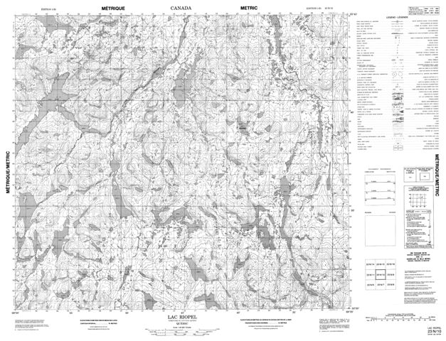 Lac Riopel Topographic Paper Map 023N10 at 1:50,000 scale