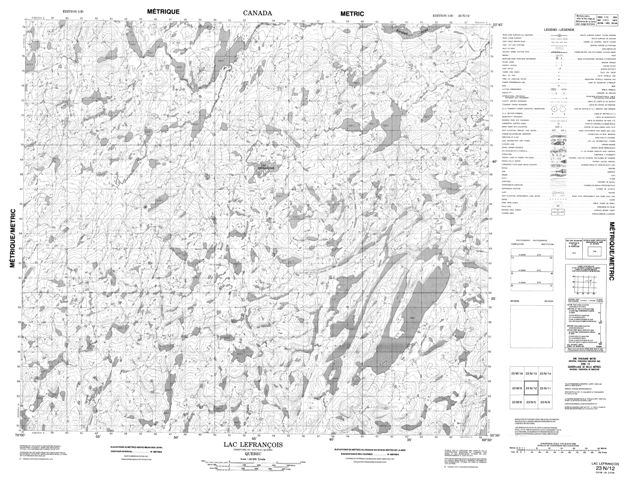 Lac Lefrancois Topographic Paper Map 023N12 at 1:50,000 scale
