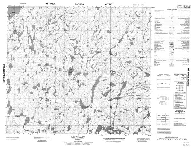 Lac Chalet Topographic Paper Map 023N13 at 1:50,000 scale
