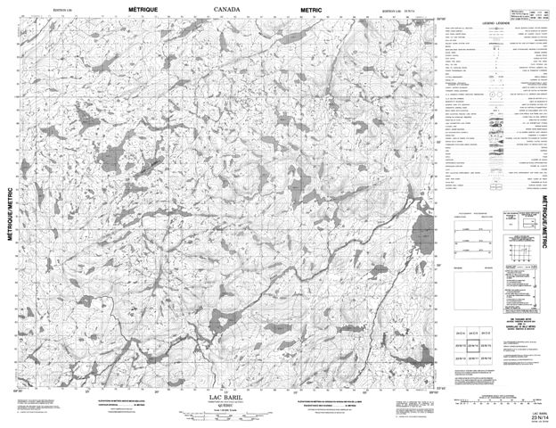 Lac Baril Topographic Paper Map 023N14 at 1:50,000 scale